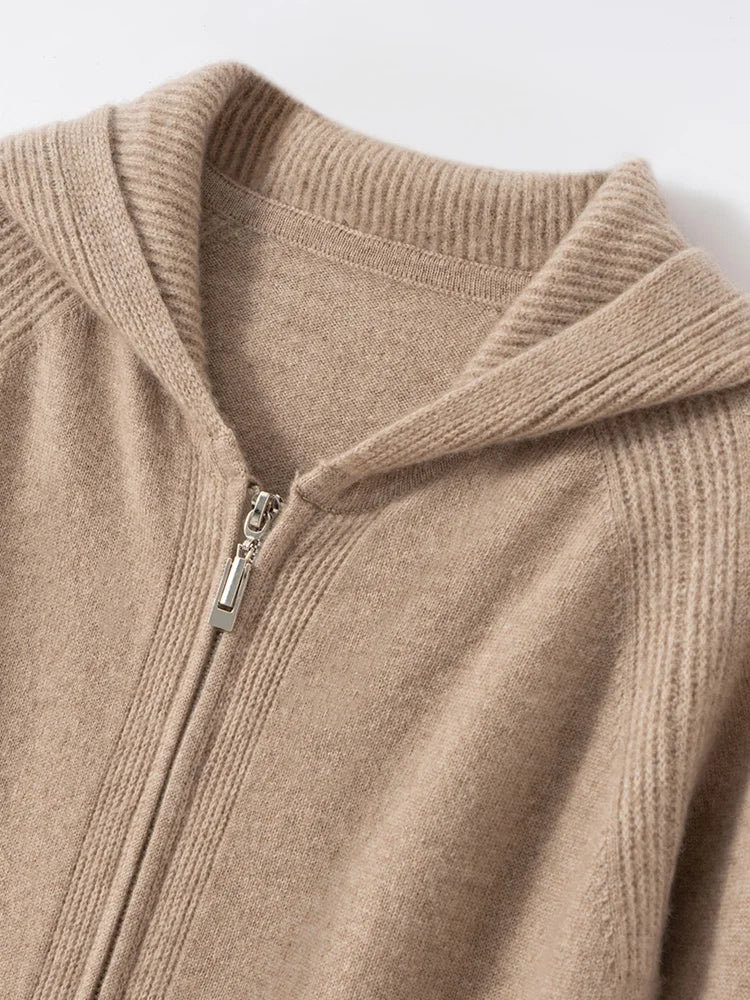 Cashmere Hooded Cardigan Set