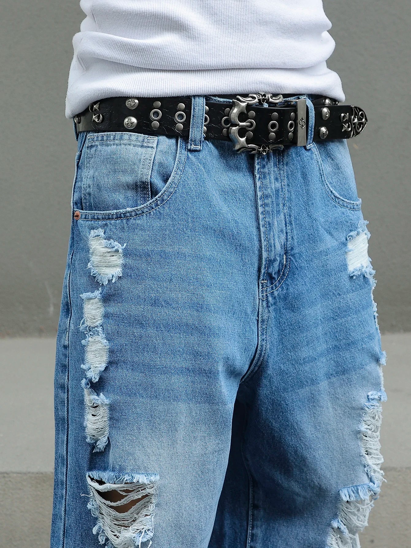 Y2K Ripped Baggy Denim