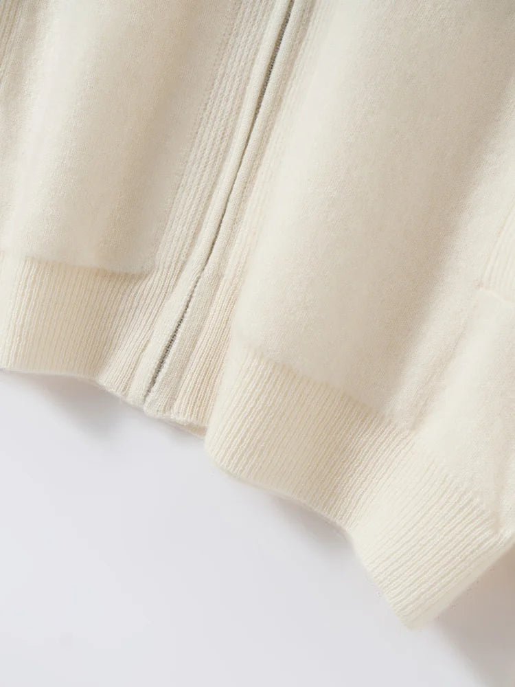 Cashmere Hooded Cardigan Set