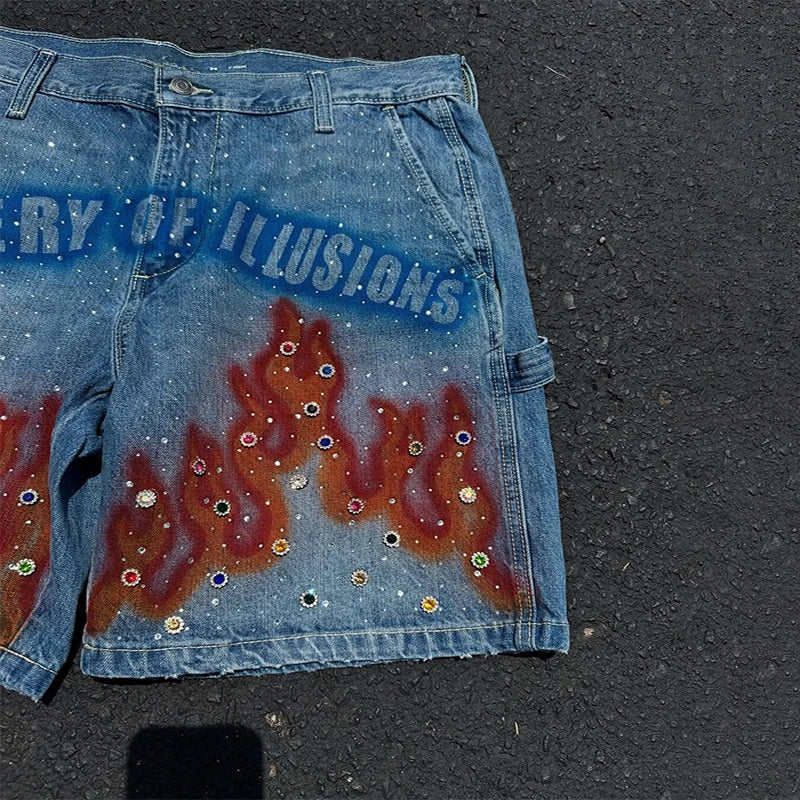 Gemstone Denim Shorts