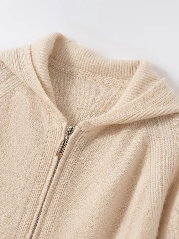 Cashmere Hooded Cardigan Set