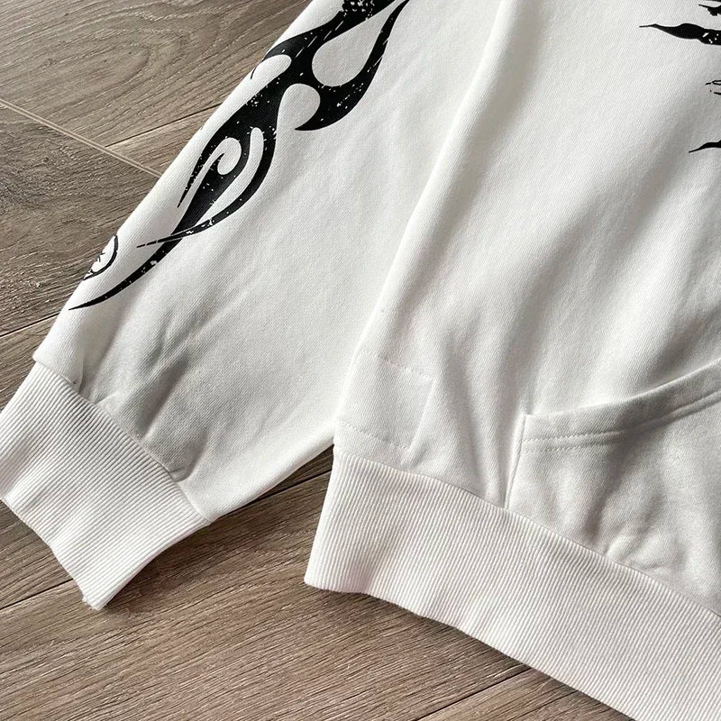 HS Flame Glitter Zip-Up Hoodie