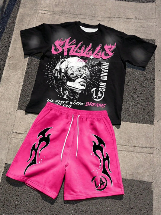 Outdoor Fashion T-Shirt Shorts Set