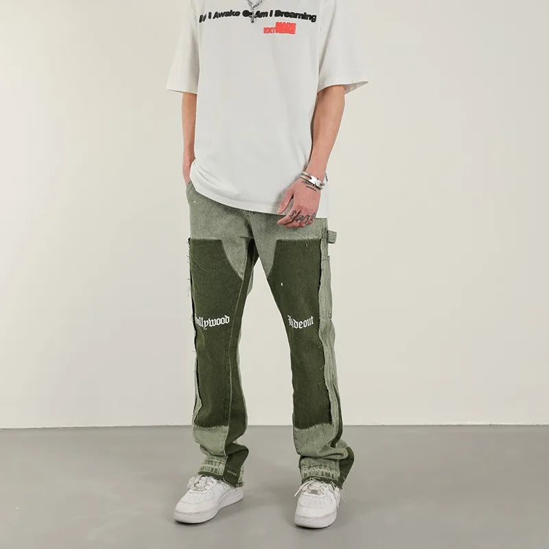 Retro Lumberjack Flared Pants