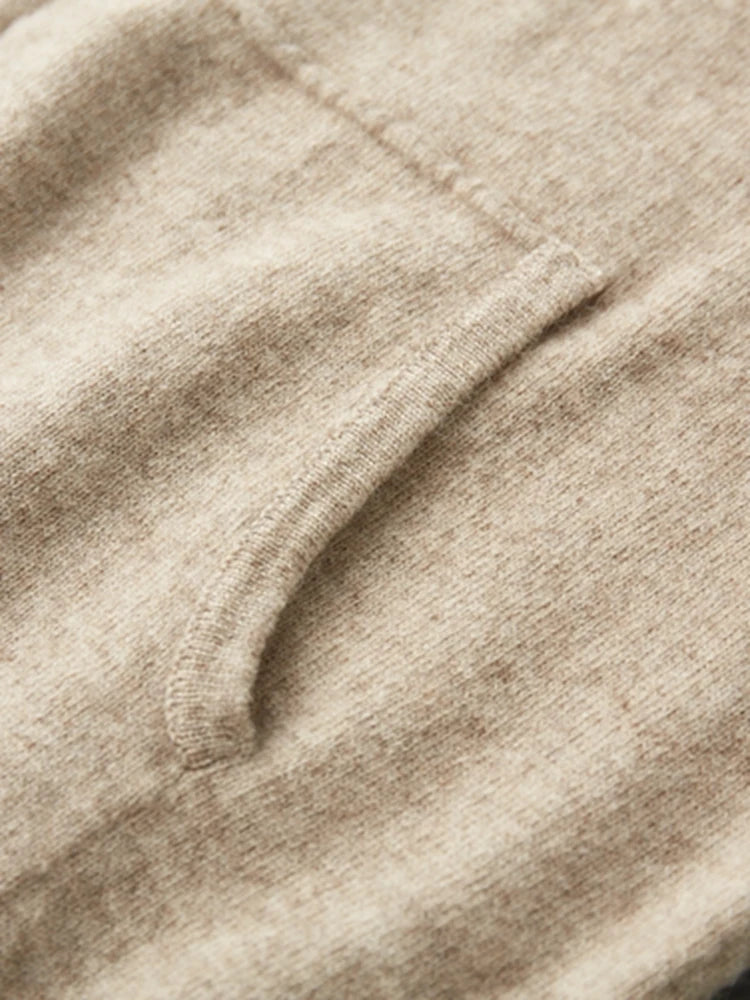 Cashmere Men Hooded Cardigan Set