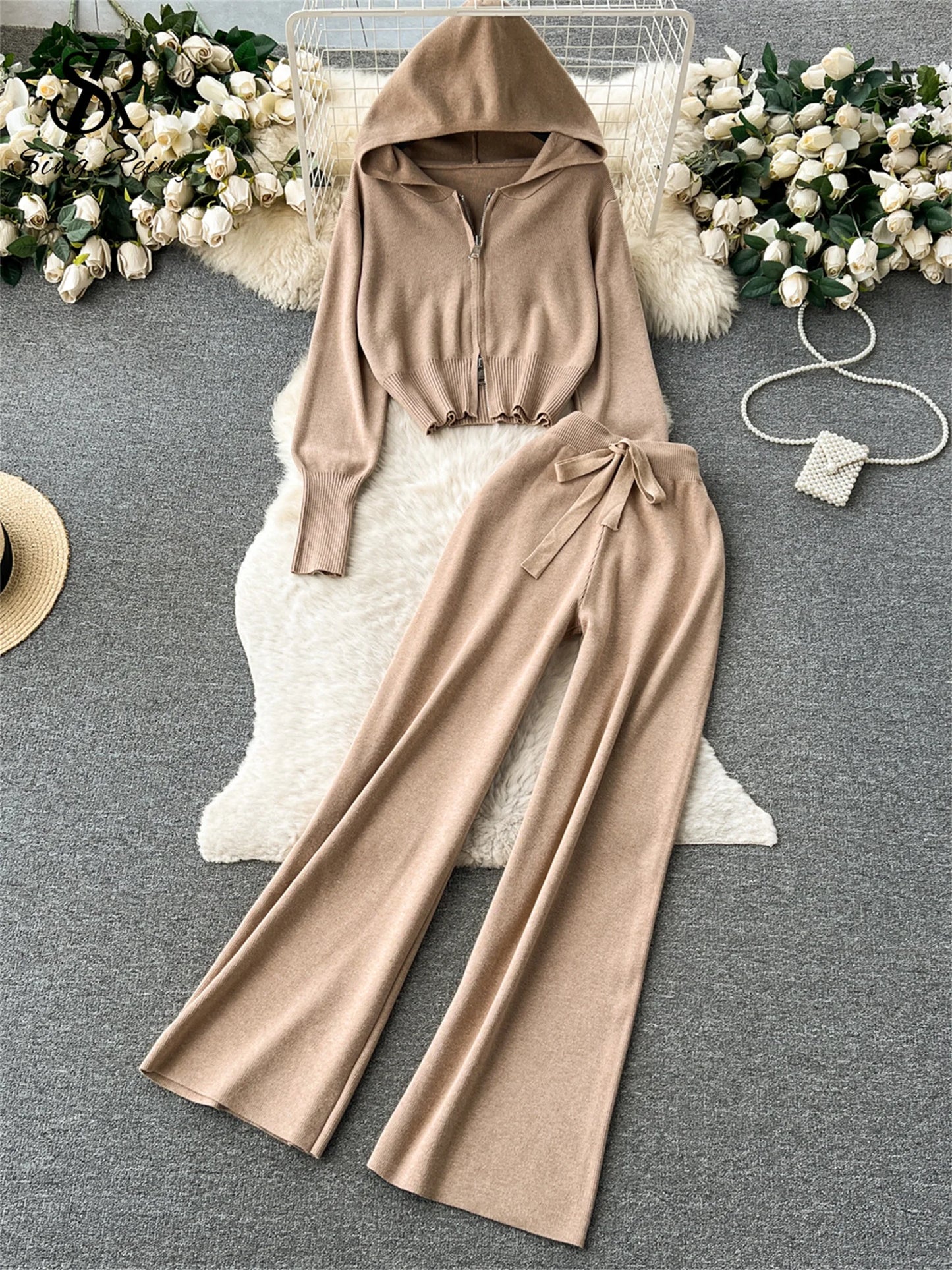 Casual Zipper Two-Piece Set