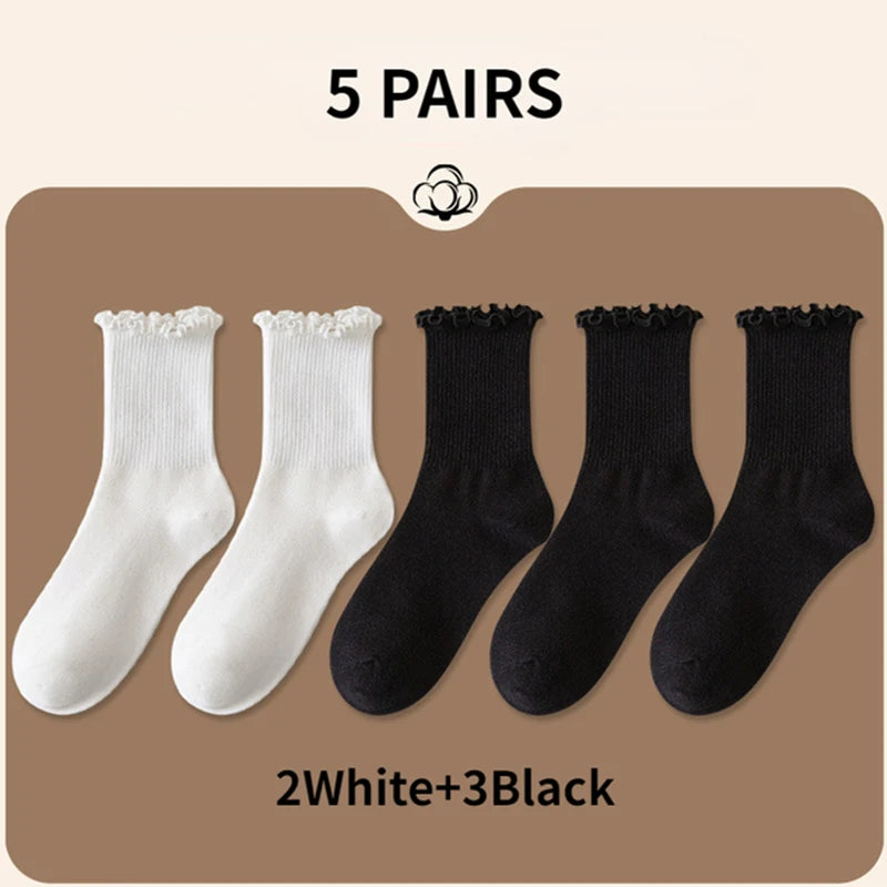 Ruffle Cotton Socks
