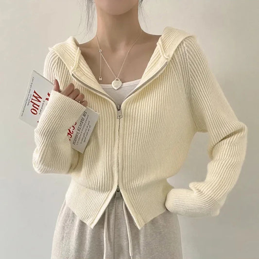 Women Zip-Up Cardigan