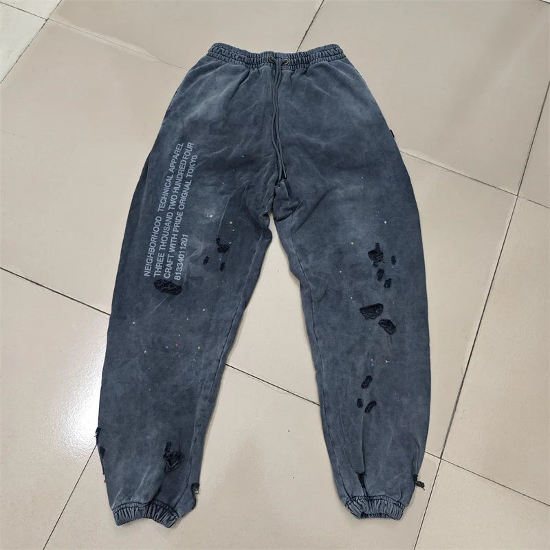 Vintage Ink Splatter Washed Hoodie