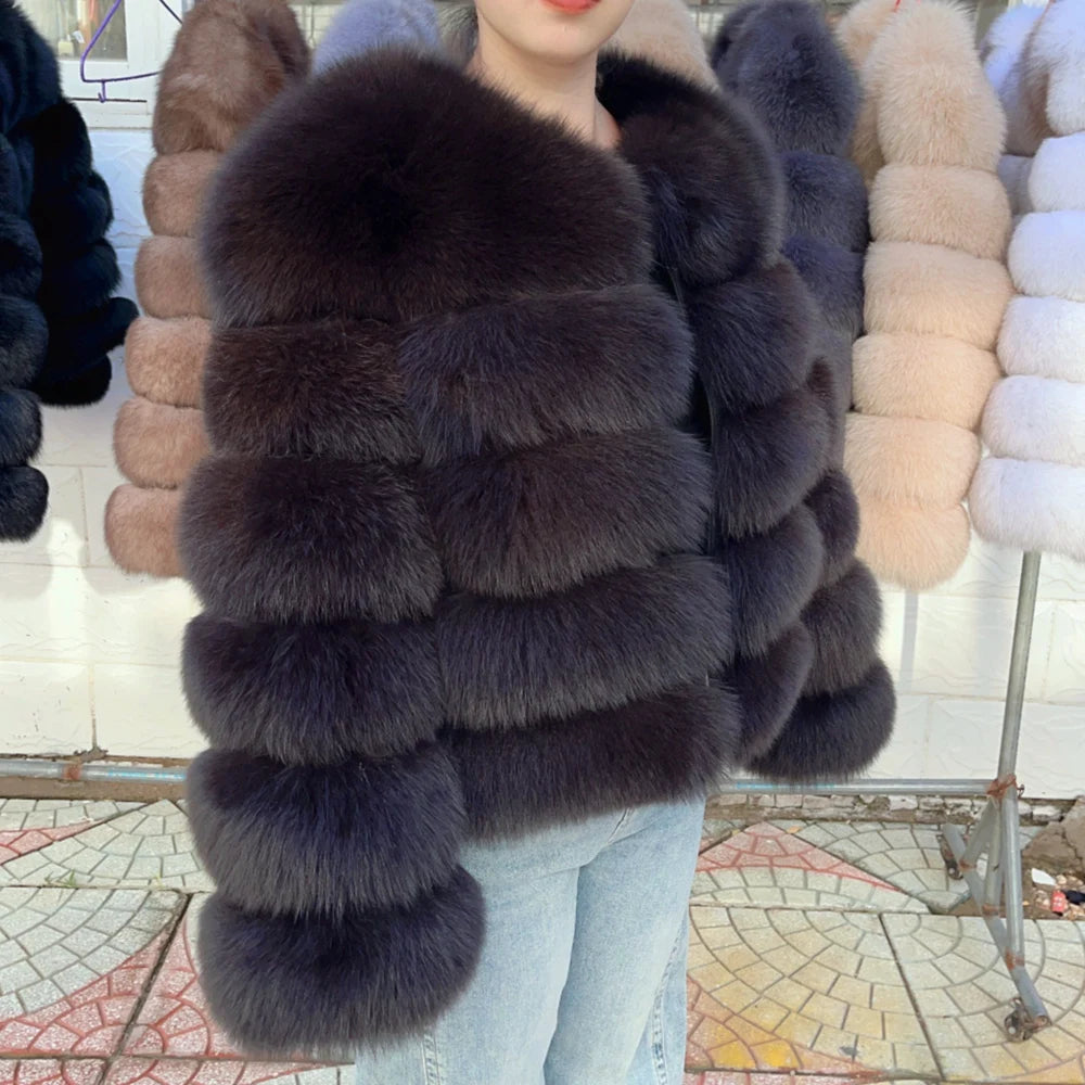 Fox Fur Coat Real Jacket