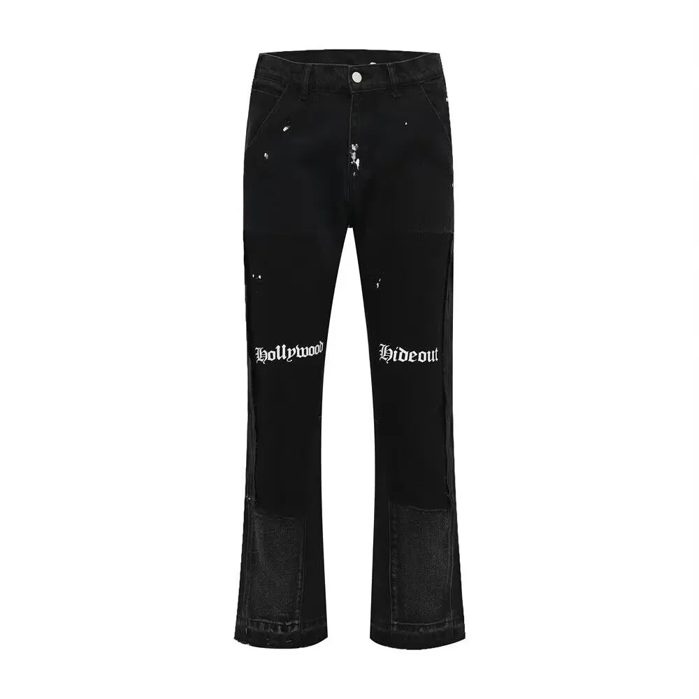 Retro Lumberjack Flared Pants