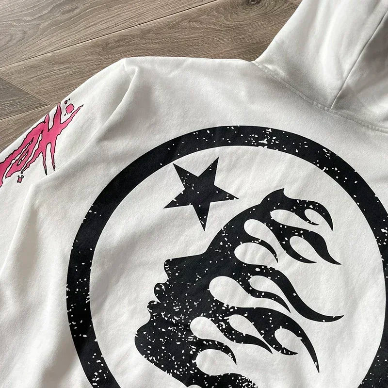 HS Flame Glitter Zip-Up Hoodie