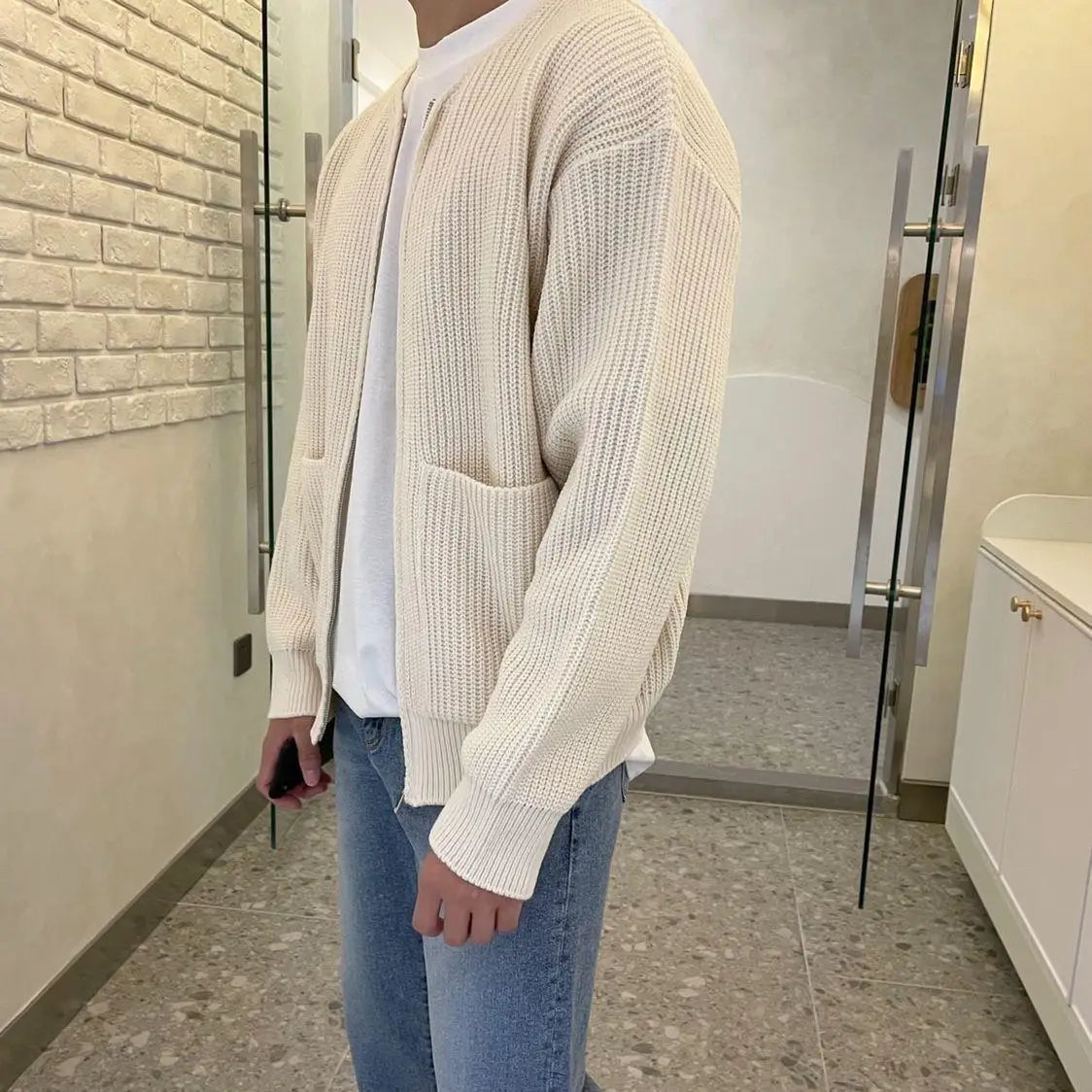 Men Zipper Sweater