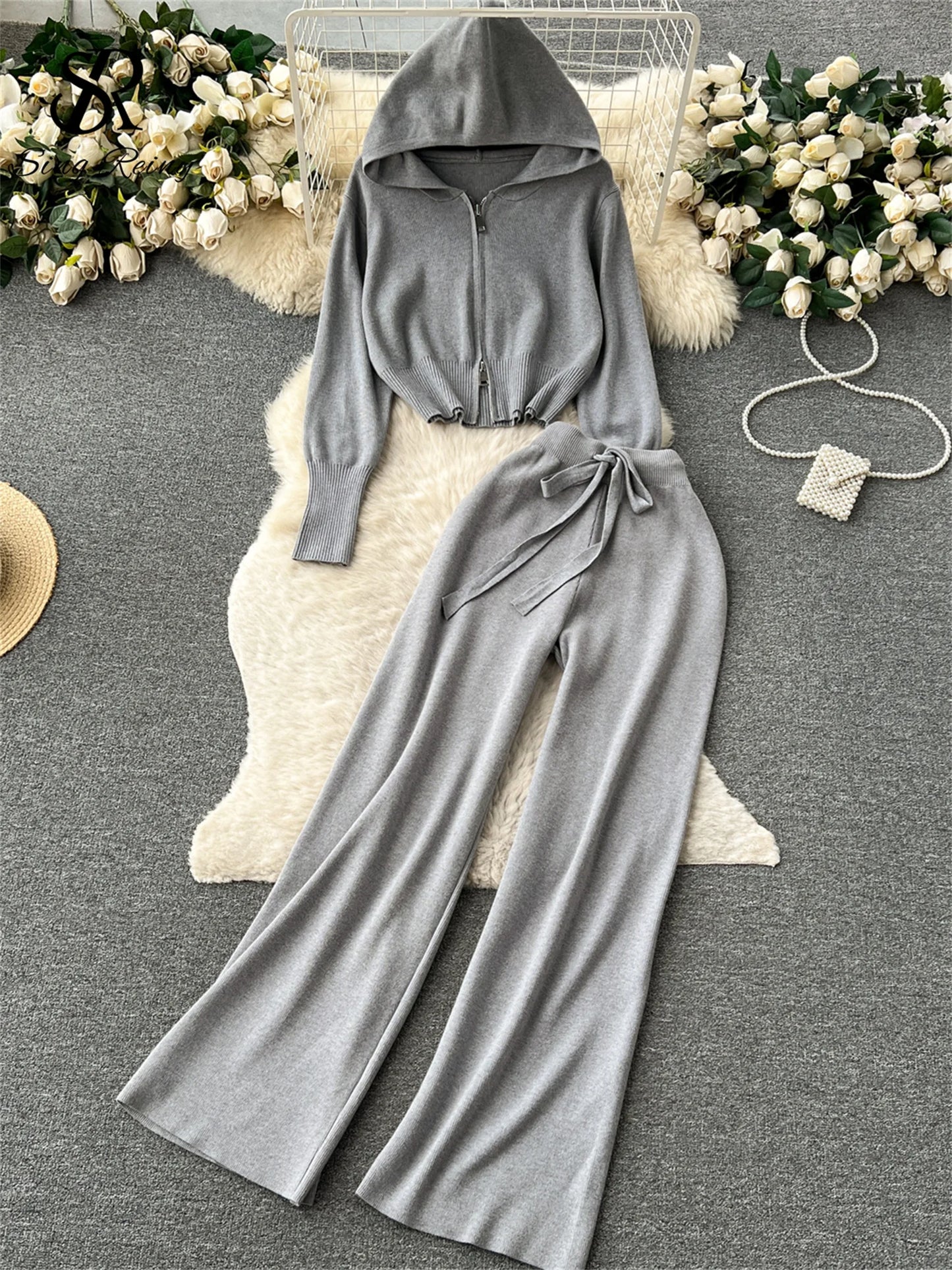 Casual Zipper Two-Piece Set
