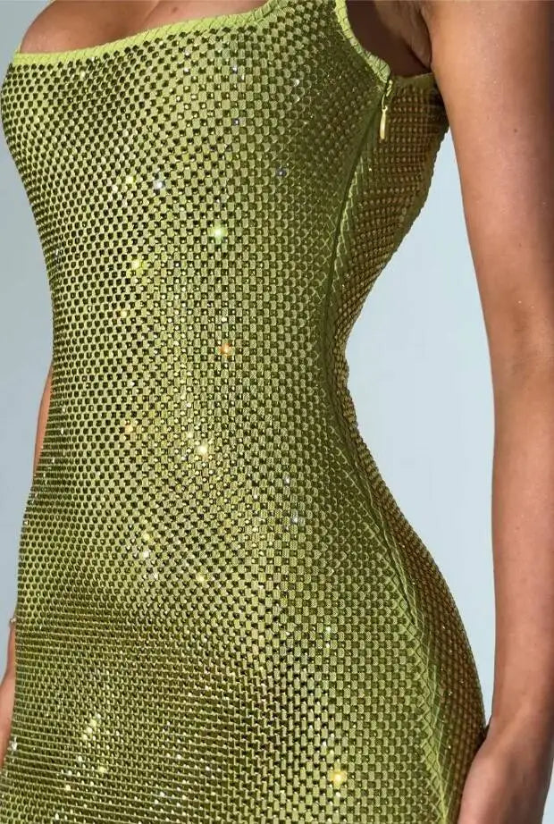 Sexy Backless Sequined Maxi Dress