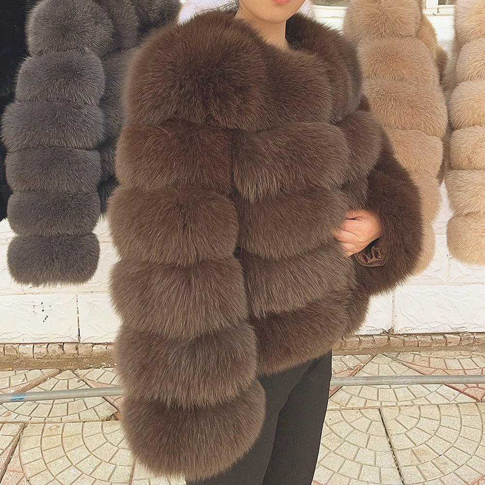 Fox Fur Coat Real Jacket