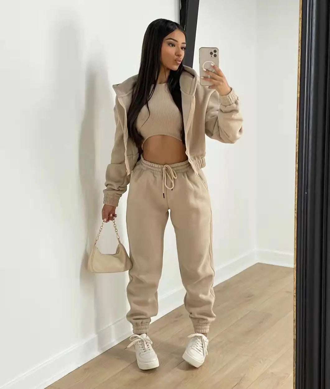 Women Sportswear Fleece Set