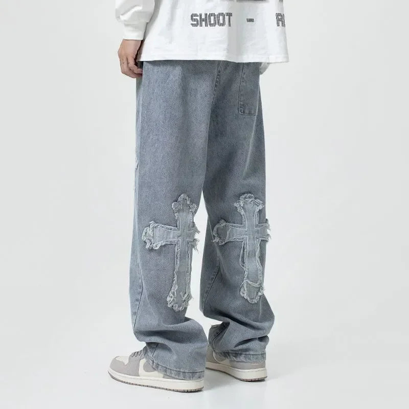 Y2K Streetwear Denim Trousers