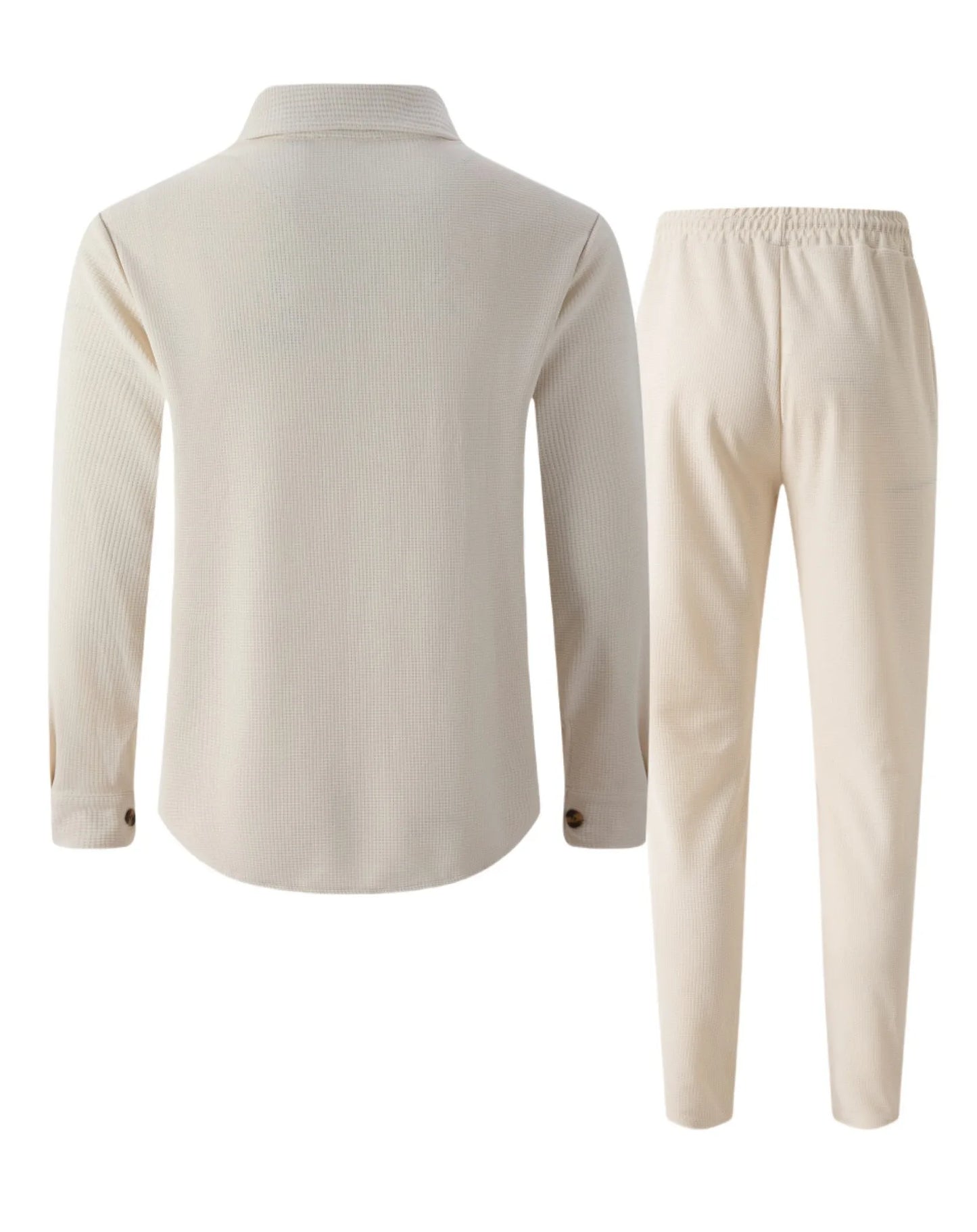 Solid Color Cardigan Set
