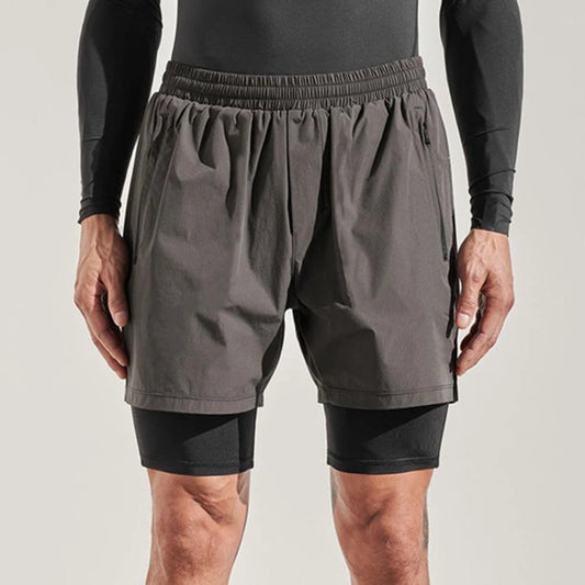 Men’s Zipper Pocket Fitness Shorts