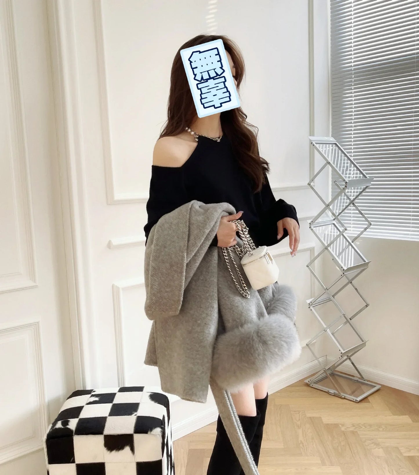 Women Wool Fur Coat