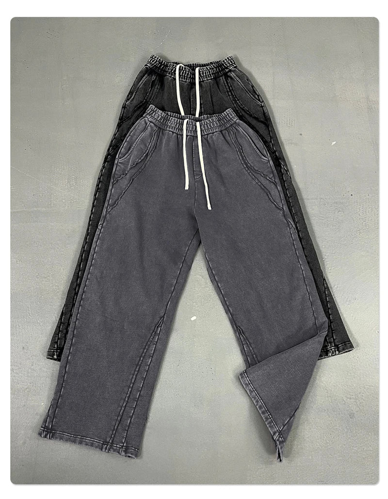 Retro Distressed Washed Sweatpants