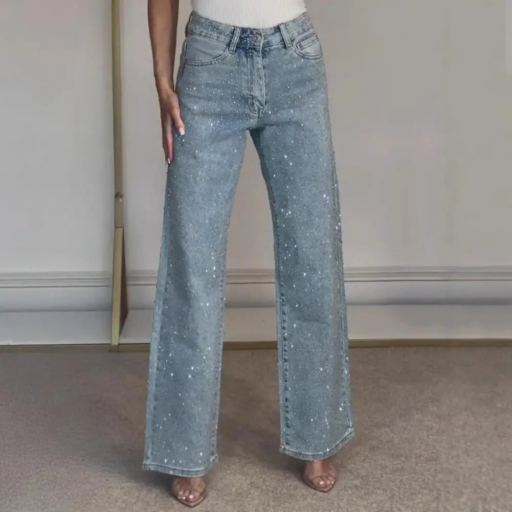 Women’s High Waist Pearl Jeans
