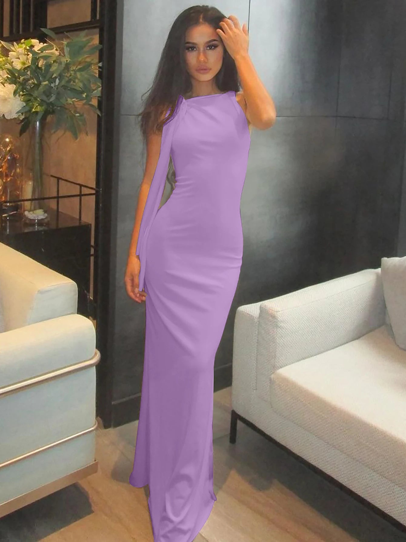 Y2K Bodycon Maxi Dress