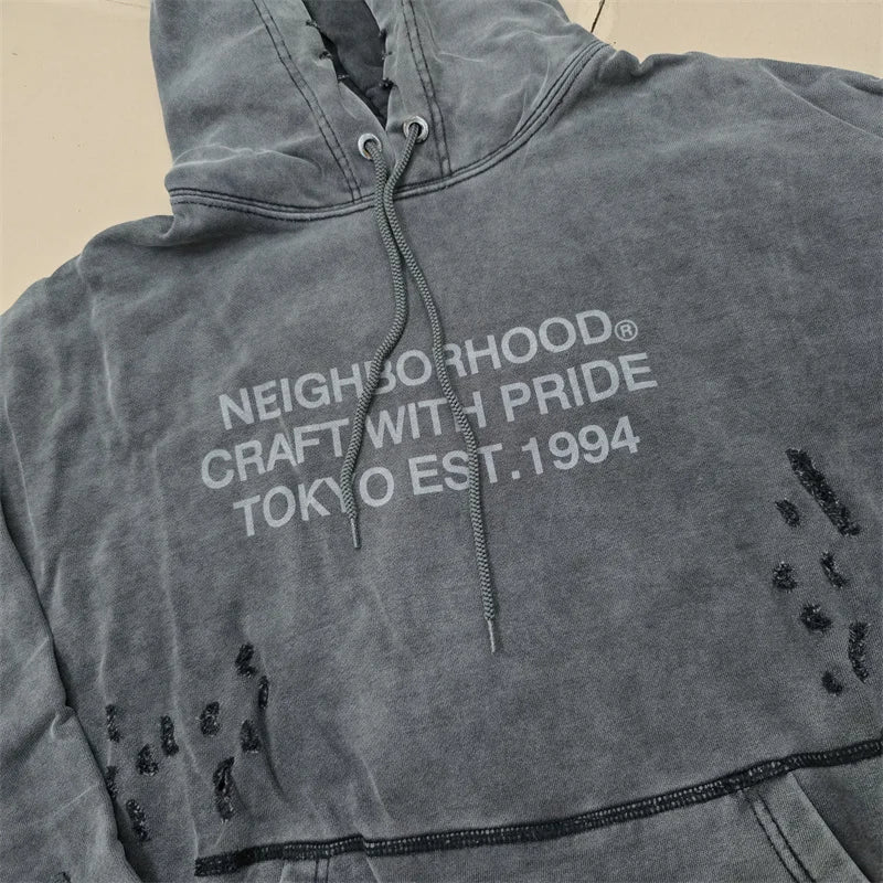 Vintage Ink Splatter Washed Hoodie