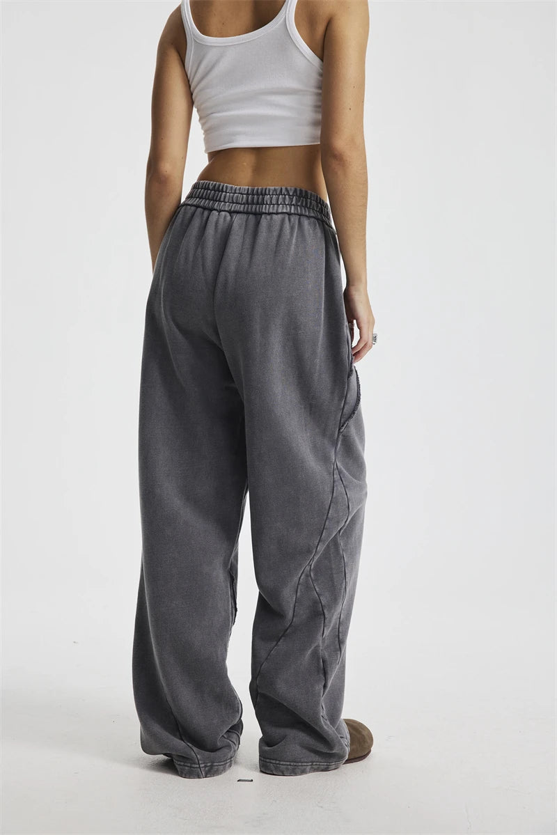 Retro Distressed Washed Sweatpants