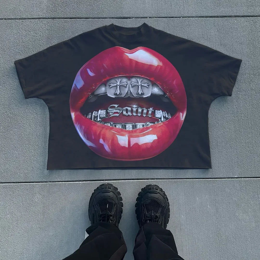 Y2K Retro Graphic Oversized Tee