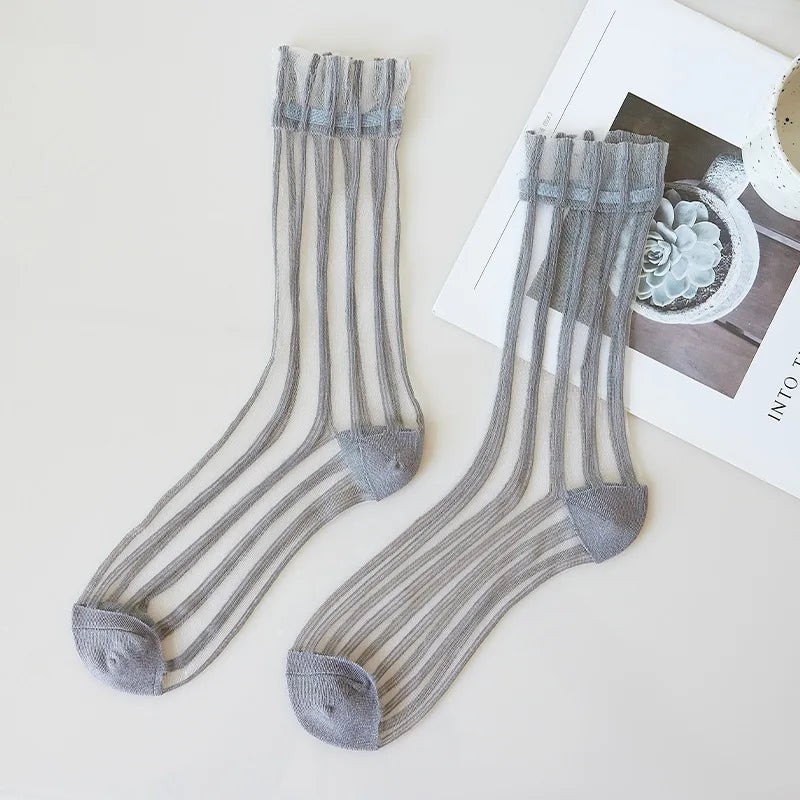 Women Striped Summer Socks