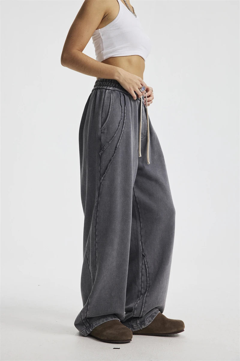Retro Distressed Washed Sweatpants