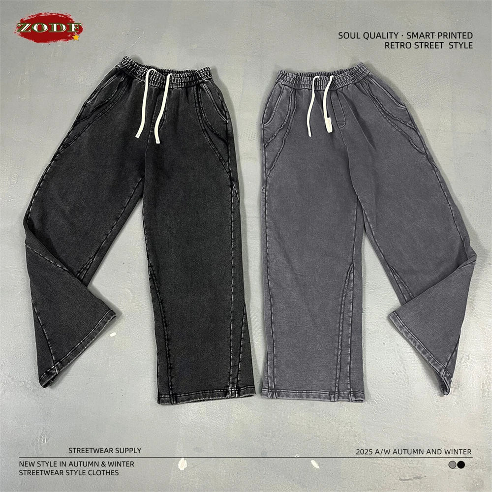 Retro Distressed Washed Sweatpants