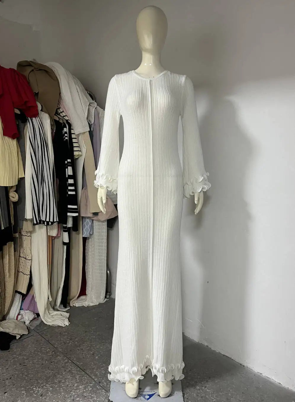 Women Lace-Up Maxi Dress