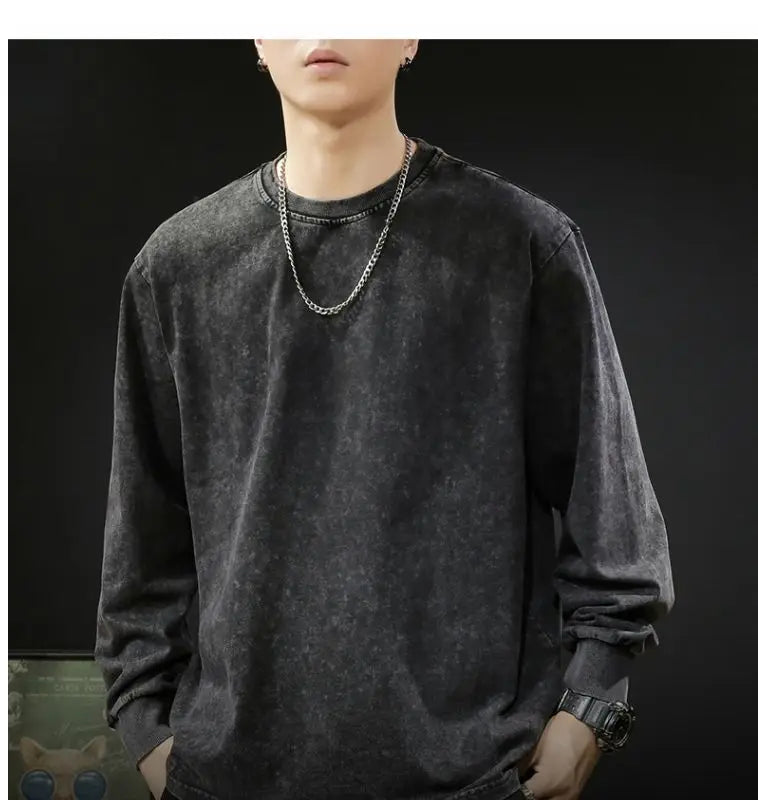 Vintage Washed Cotton Sweatshirt