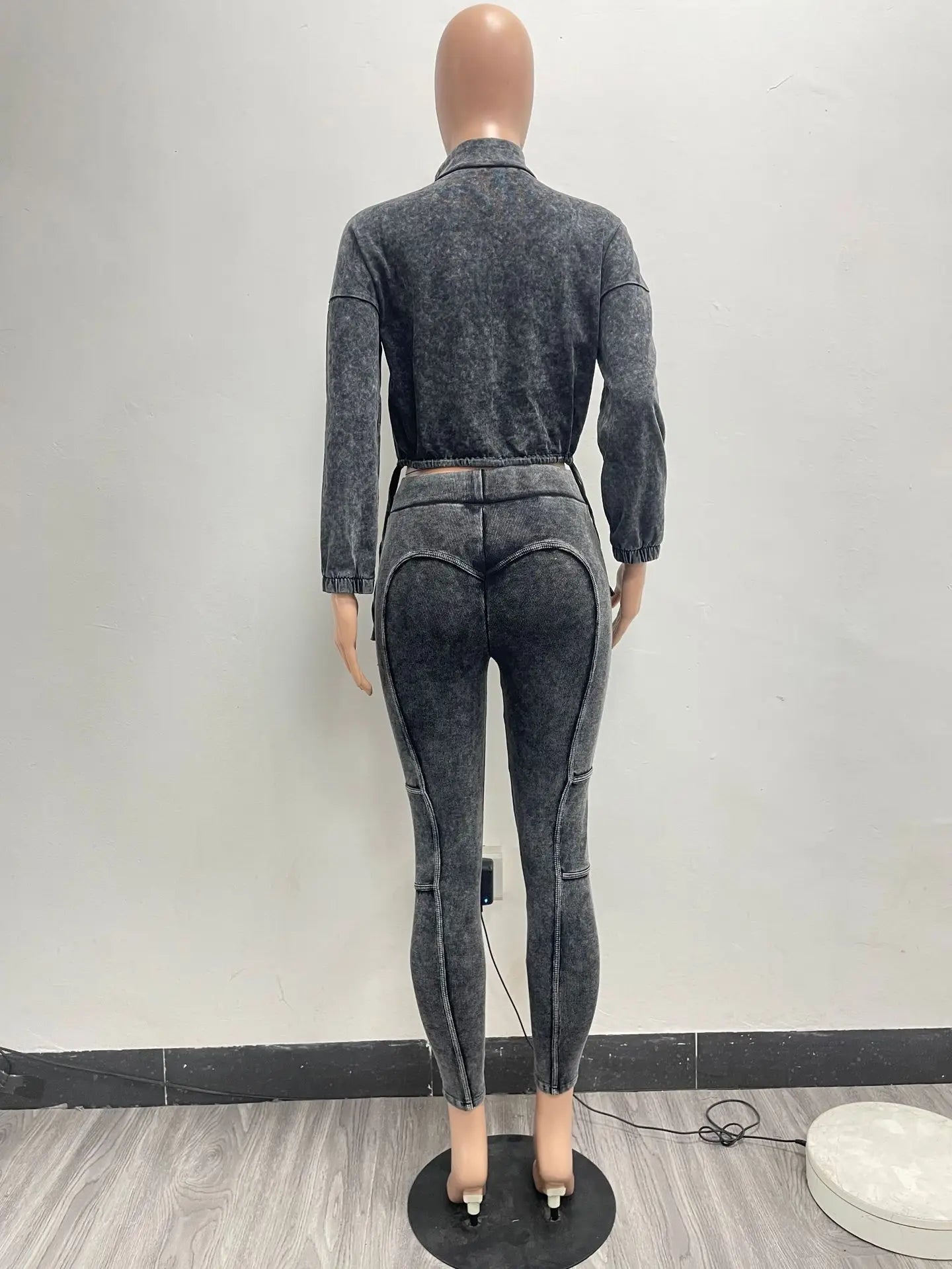 Washed Knitted Two-Piece Set