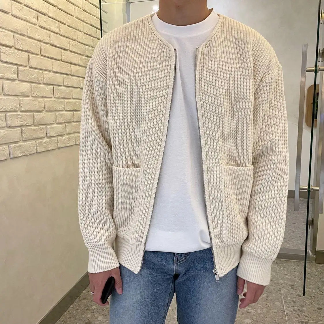 Men Zipper Sweater