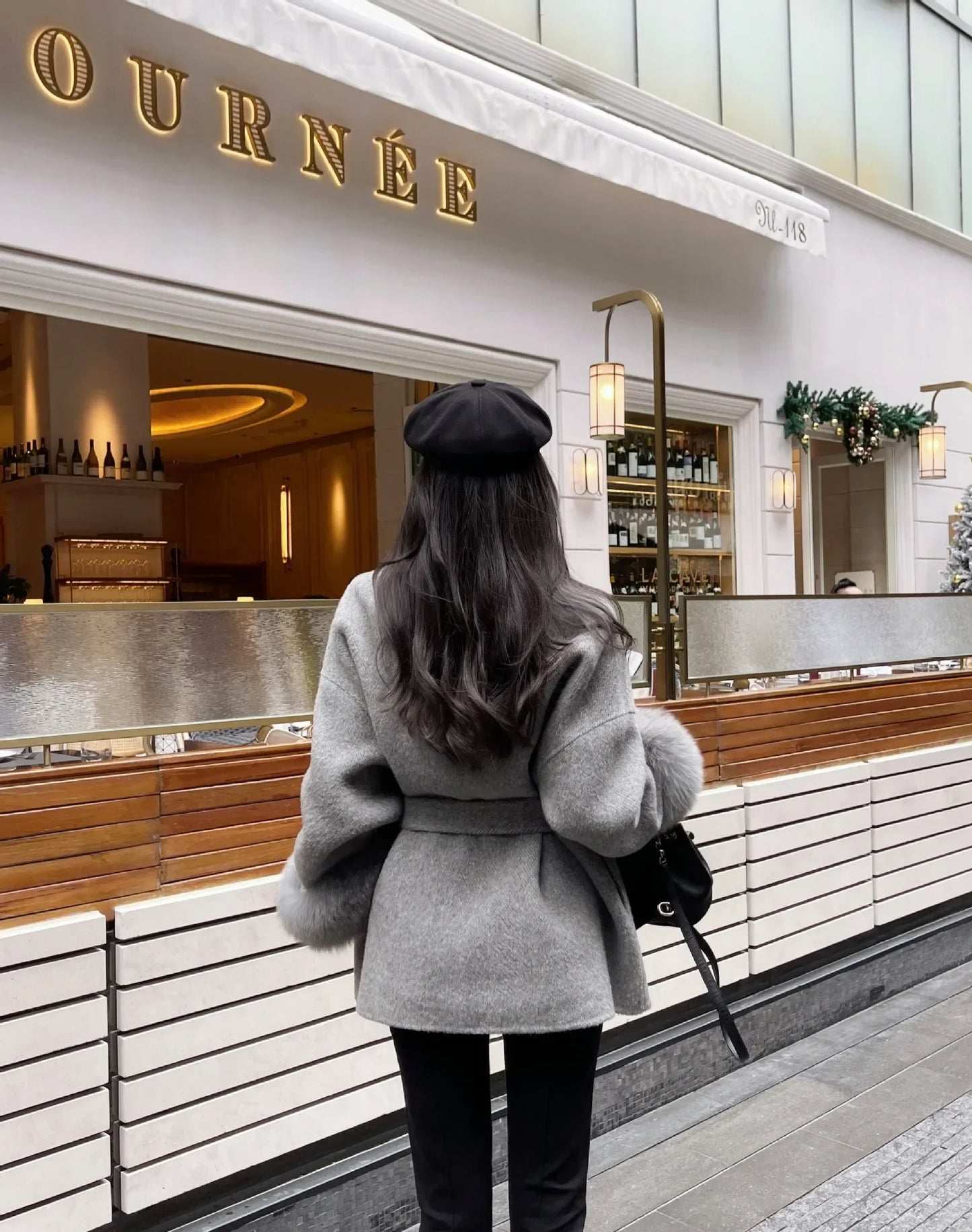 Women Wool Fur Coat