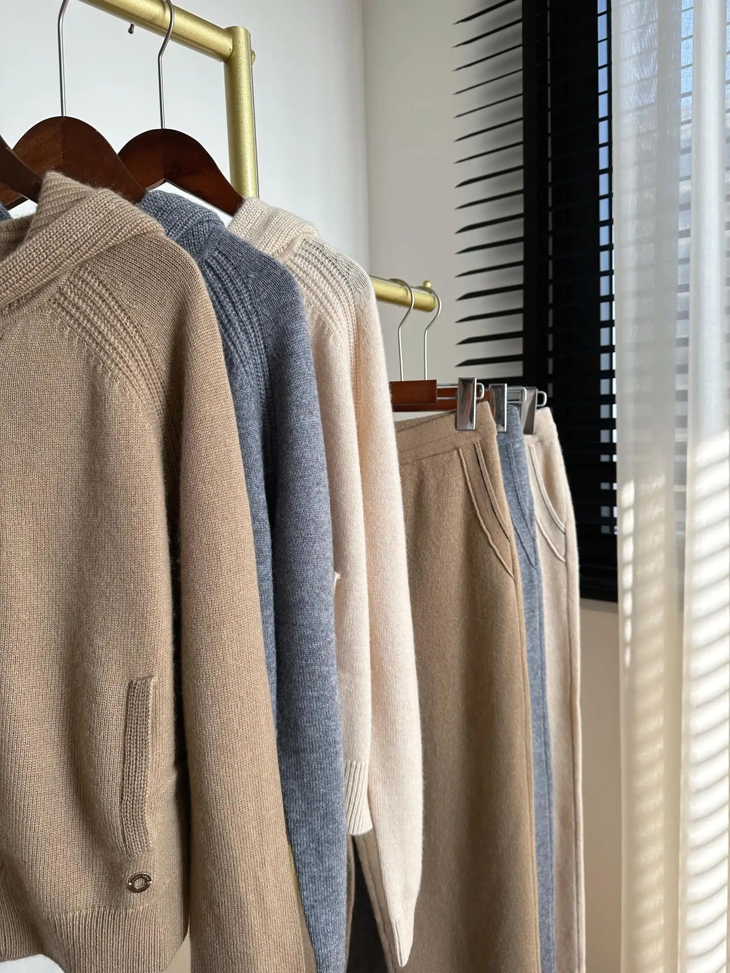Hooded Cardigan Set