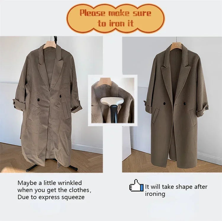 Women Wool Fur Coat