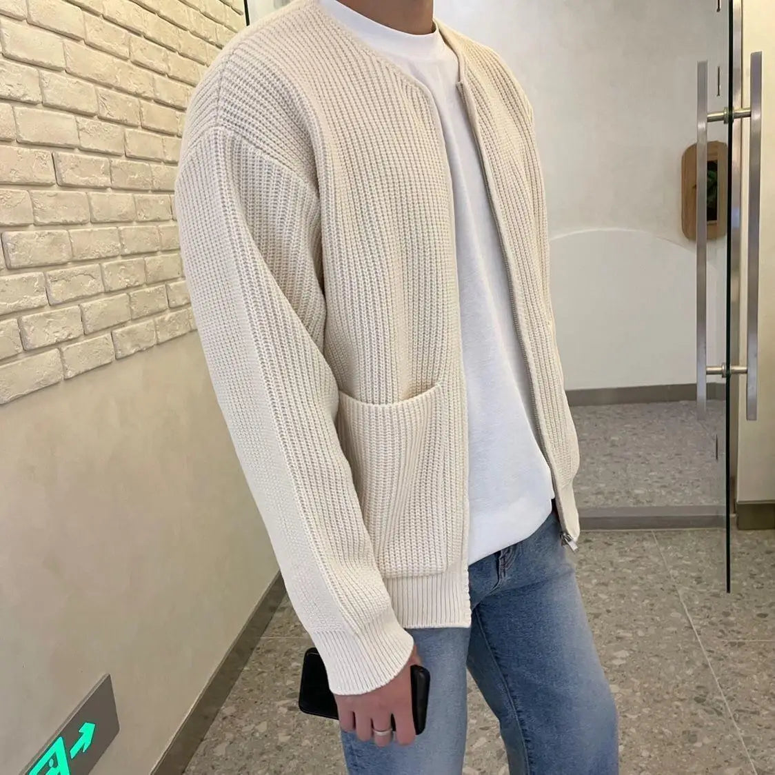 Men Zipper Sweater