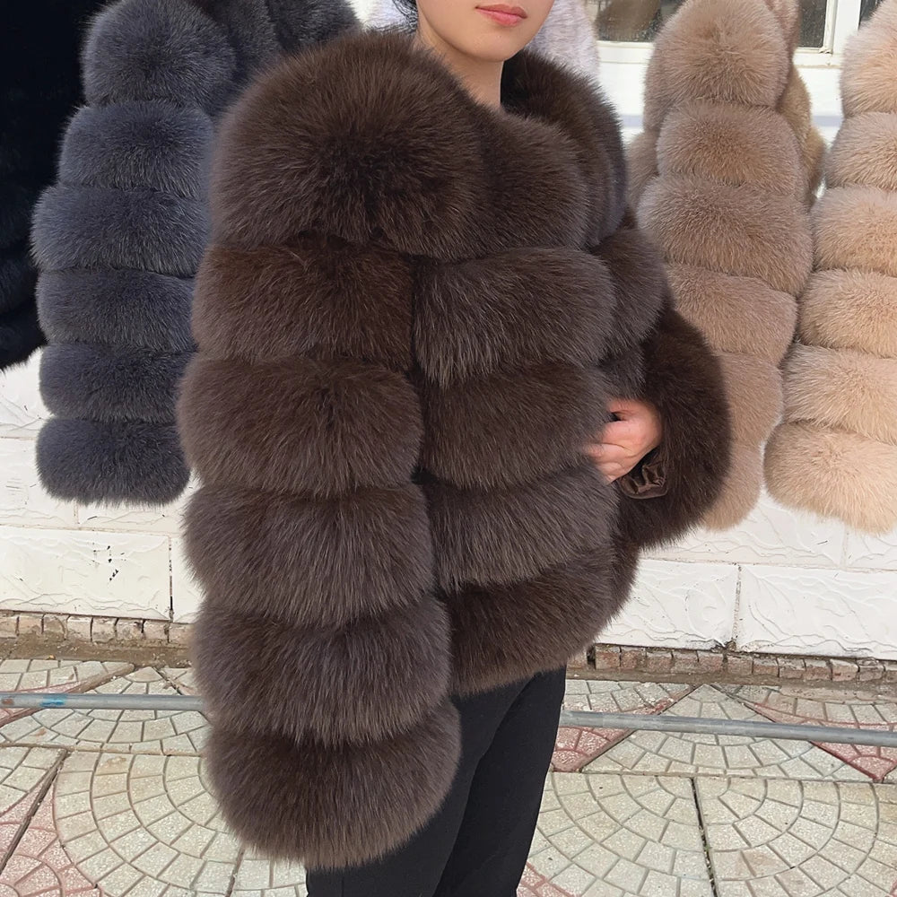 Fox Fur Coat Real Jacket