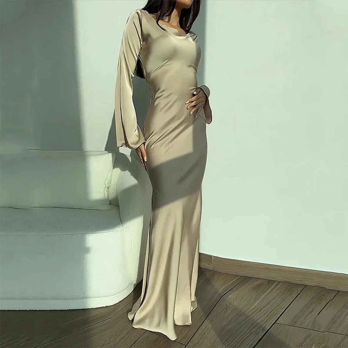 Round Neck Long Dress