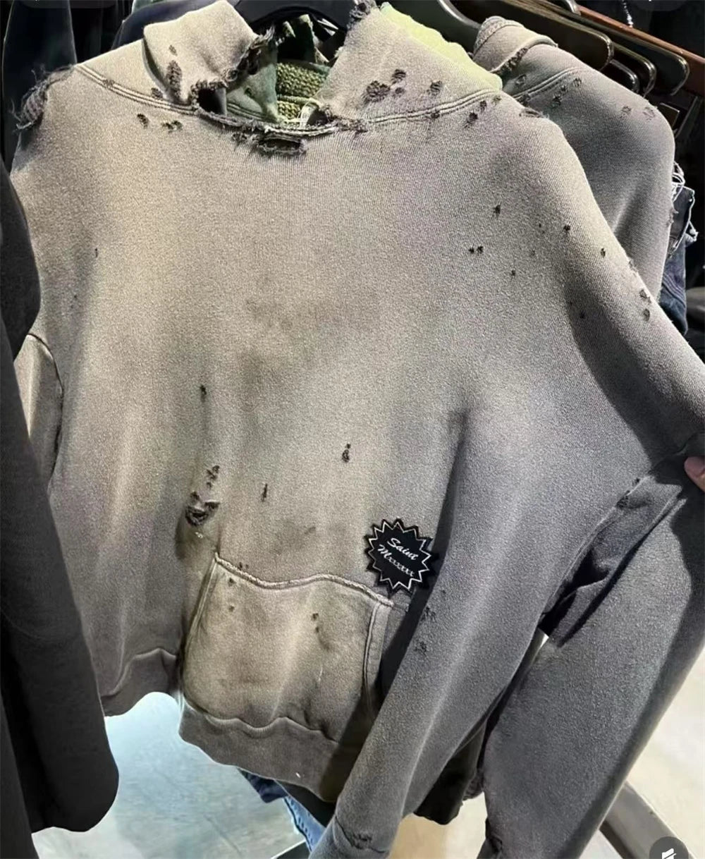 Broken Hole Pullover Hoodie