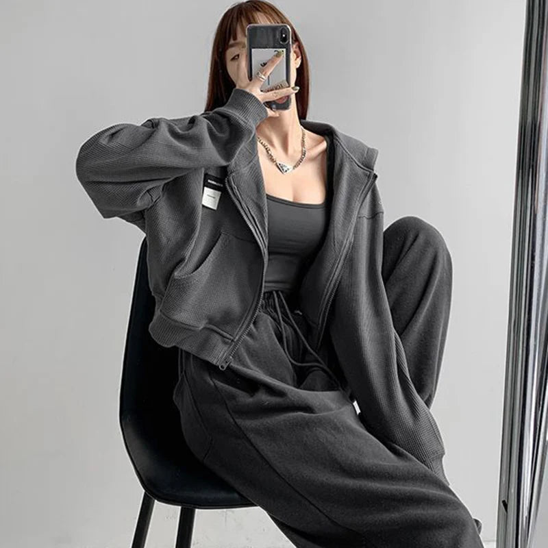 Y2K Hooded Zipper Sweatshirt