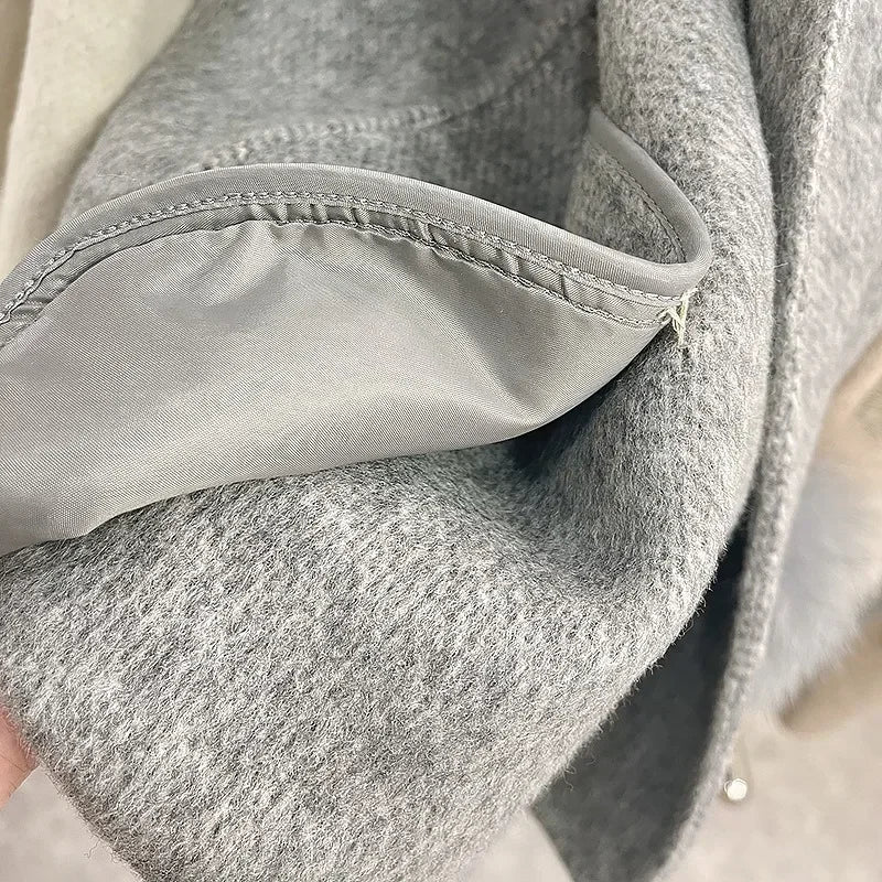 Women Wool Fur Coat