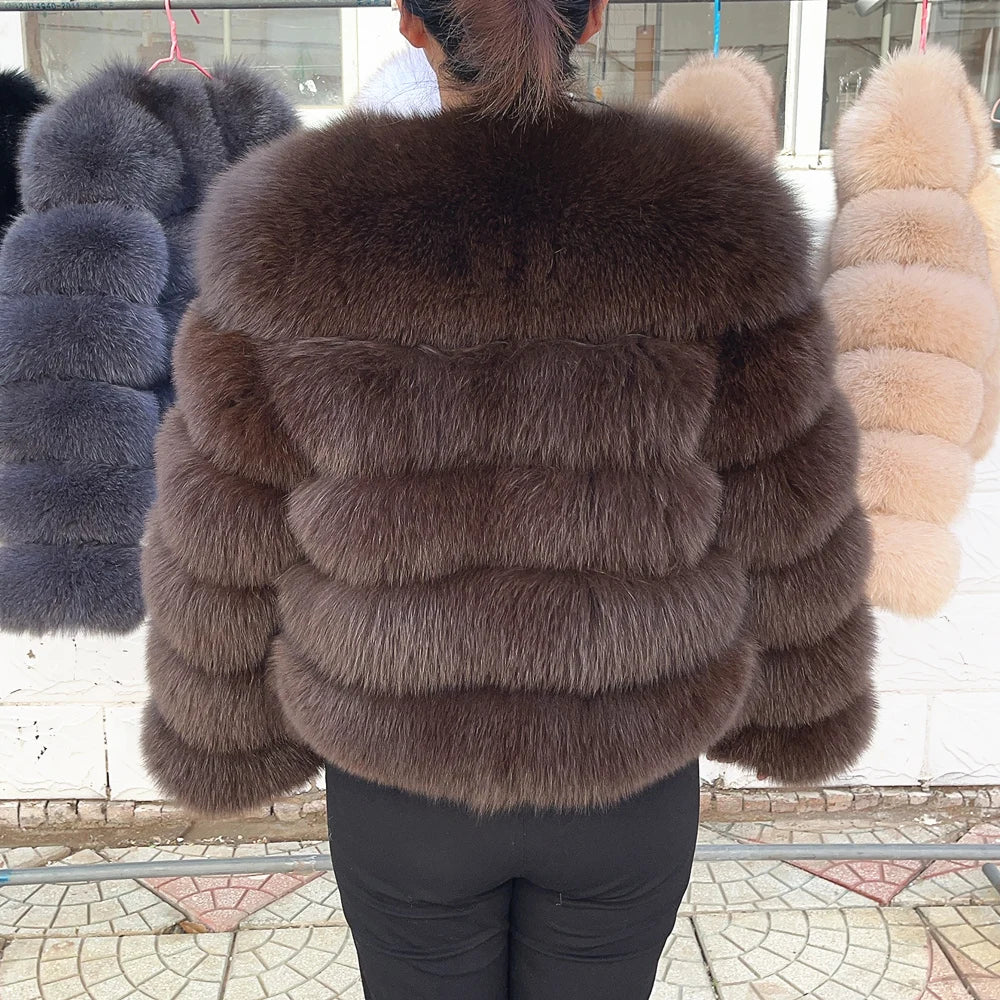 Fox Fur Coat Real Jacket