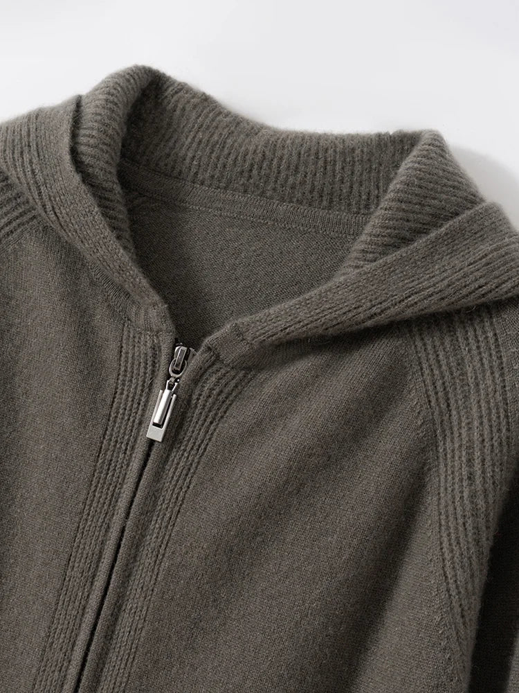 Cashmere Hooded Cardigan Set