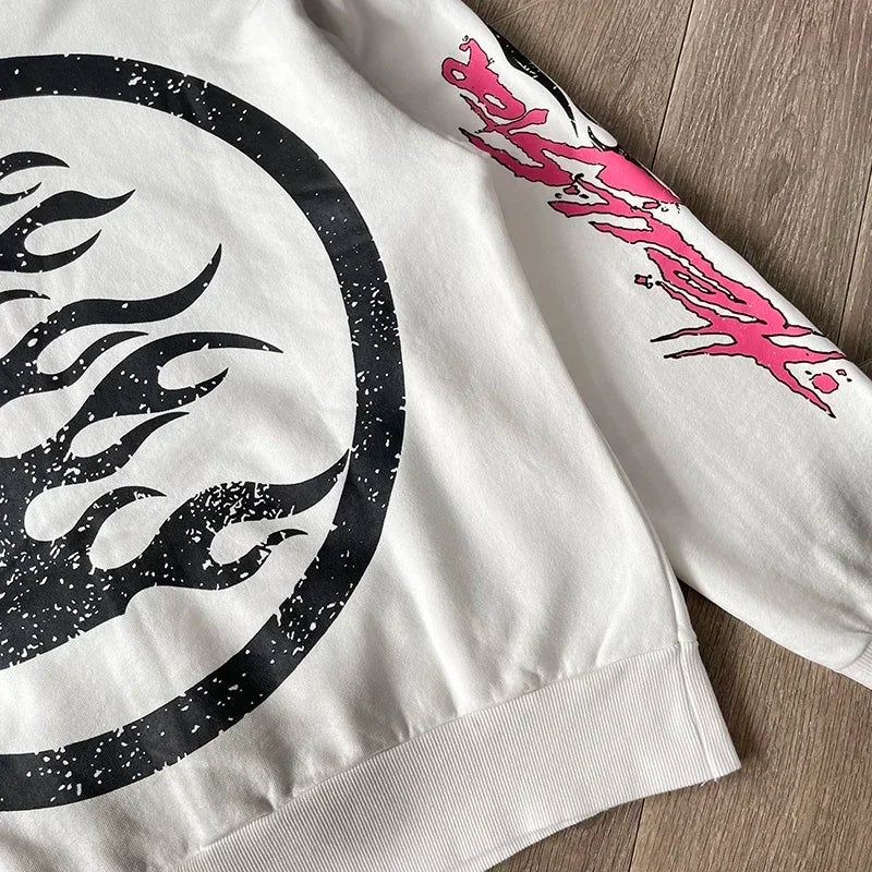 HS Flame Glitter Zip-Up Hoodie